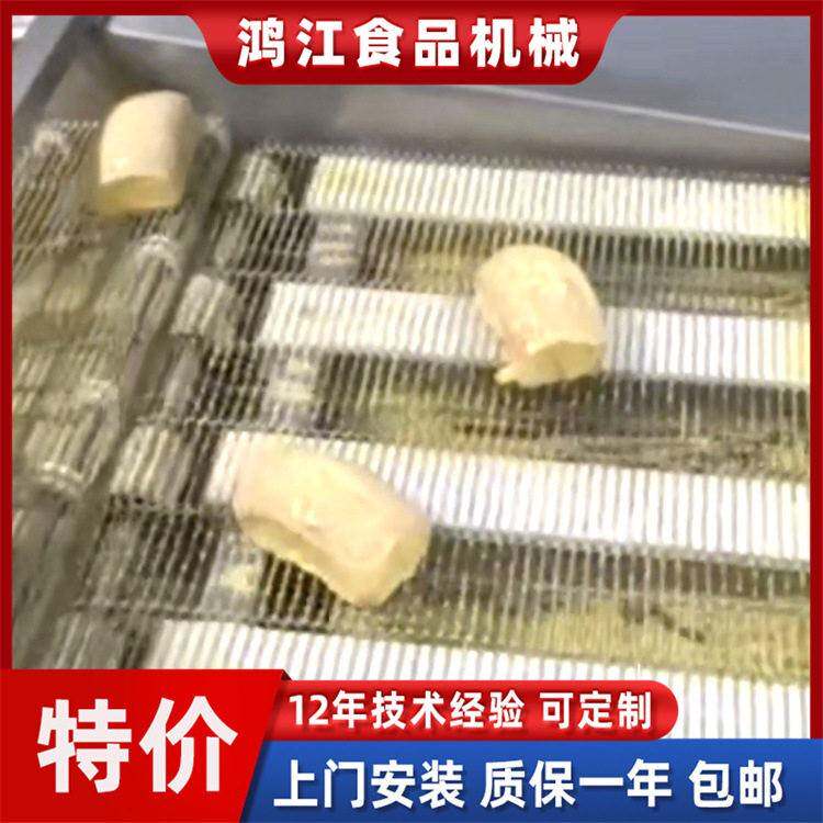 吐司面包油炸机 诸城面包片油炸线电加热  面包上浆油炸配套设备