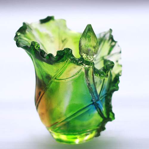 琉璃荷花笔筒摆件居家客厅办公桌面书桌摆放客户商务中式礼品