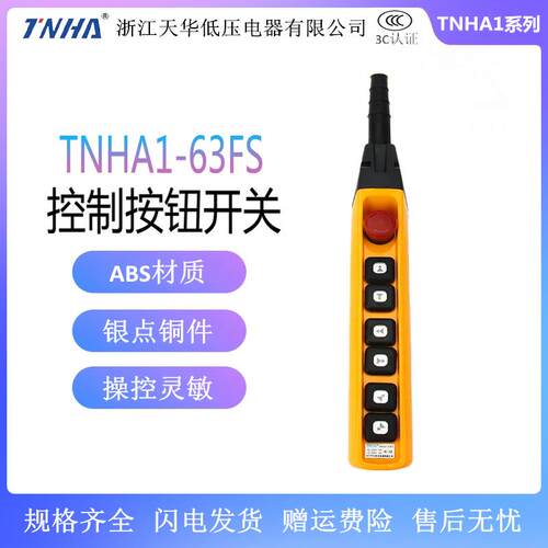 天华防雨单双速按钮开关TNHA1-63F63FS电动葫芦手电门/手操器
