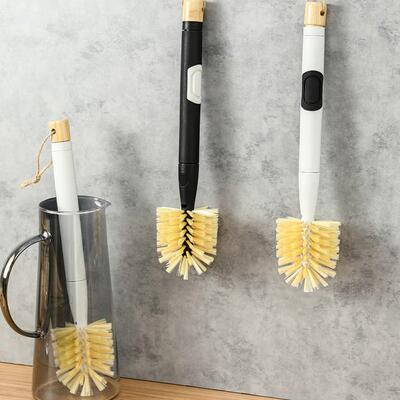 New Press-Style Long Handle Cup Brush for Stain-Free Cleanin