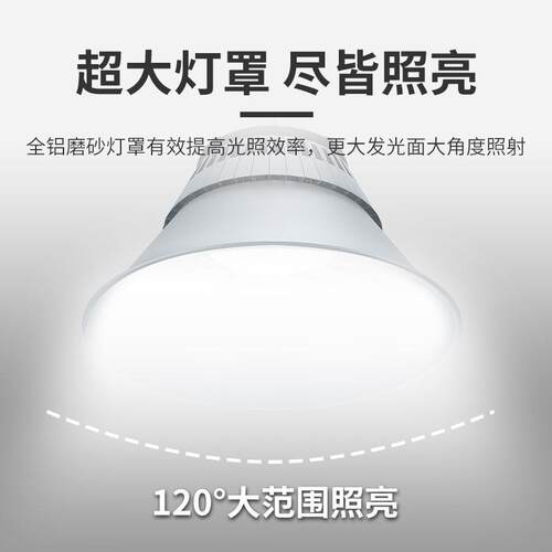 亚明鳍片工矿灯led厂房照明灯大灯罩天棚灯高亮仓库车间工业吊灯