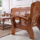 纯实木沙发厅家用小户型木质家村具组QFU合套客装 济经型农木头沙