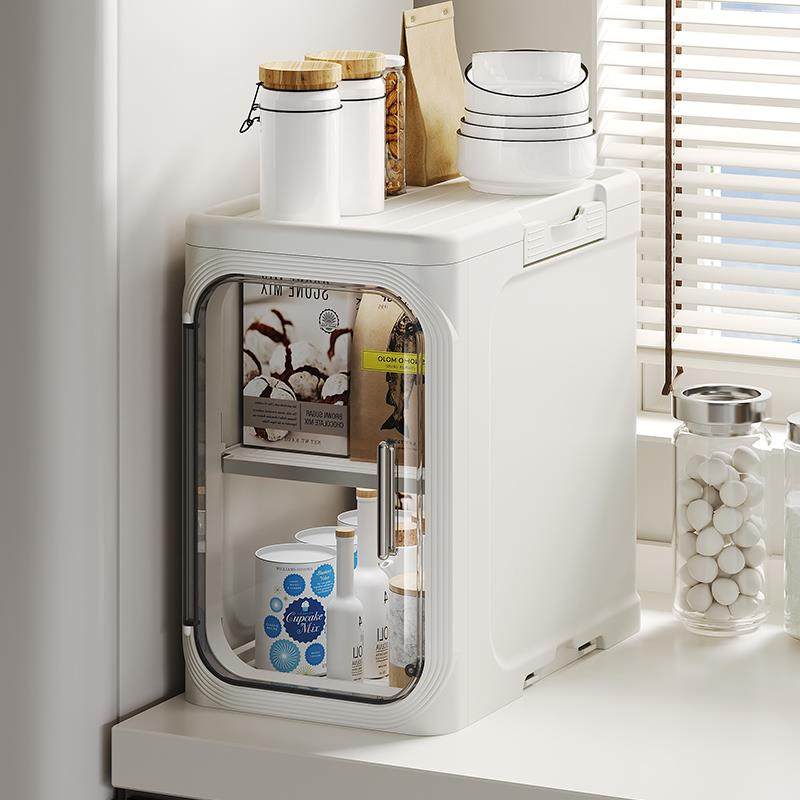 浴室夹缝收纳柜家用透明加厚收纳柜大容量洗漱用品整理柜多层柜子,收纳整理,收纳柜,淘宝优惠券,粉丝福利购,淘宝优惠卷