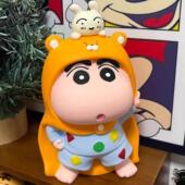 蜡笔小新存钱罐男孩大号存钱筒存钱筒防摔可爱儿童新款 进不摆件