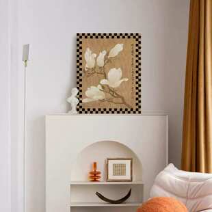 玉堂富贵图 新中式茶楼包间挂画 法式复古背景墙画开业贺礼装饰画