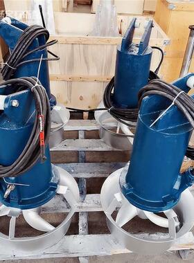 沉淀池潜水搅拌机 混合型缺氧进样器搅拌机qjb4/6污水推流搅拌器