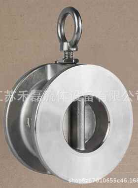 单向逆止双瓣式止回阀对夹蝶型翻板旋启式H76W16P不锈钢CF80DN100