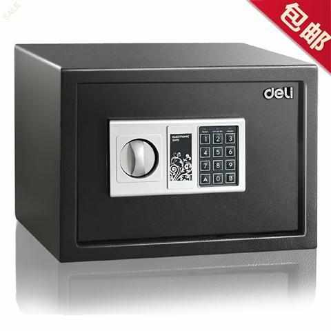 得力92620 电子密码保管箱 小型入墙保险柜箱 全钢办公家用保险箱