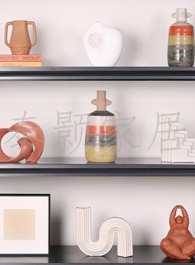 现代新中式绿色系软装托盘组合创意摆件衣帽间梳妆台装饰品样板间