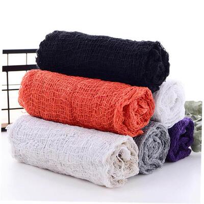 10pcs Halloween gauze black gauze Christmas tablecloth鬼纱布