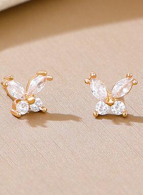 butterfly earrings female and earrings时尚耳环