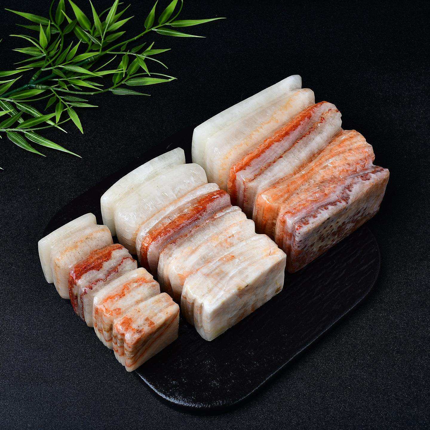 天然肉石摆件办公招财摆件水晶原石雕刻件把玩手握景石观赏石奇石