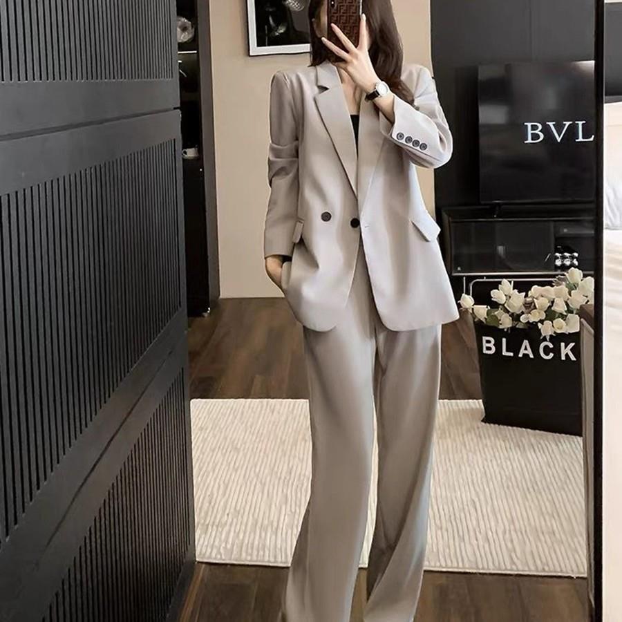 LILY MOST春秋新款高级感西装套装女气质职业装休闲裤西服两件套