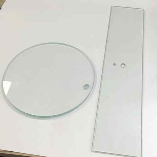 超白钢化玻璃定制桌面烤漆台面餐桌方形开孔隔板异形圆形玻璃定做