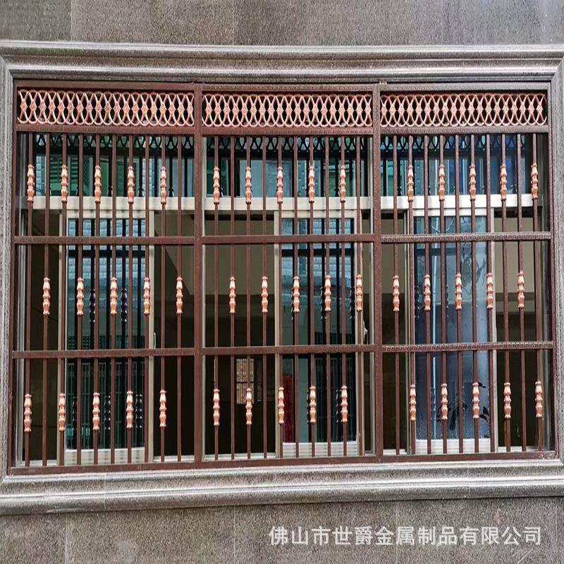别墅庭院铝艺防盗窗铝合金家用室外防护窗花防盗网