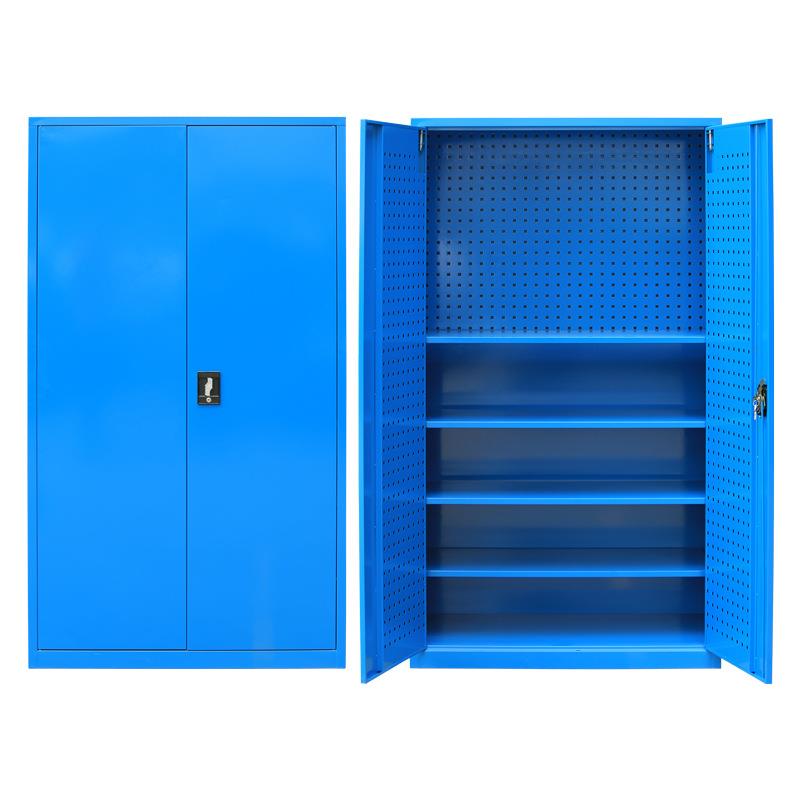 工具柜双开门重型工具柜车间铁制储物柜置物柜层板挂板工具柜