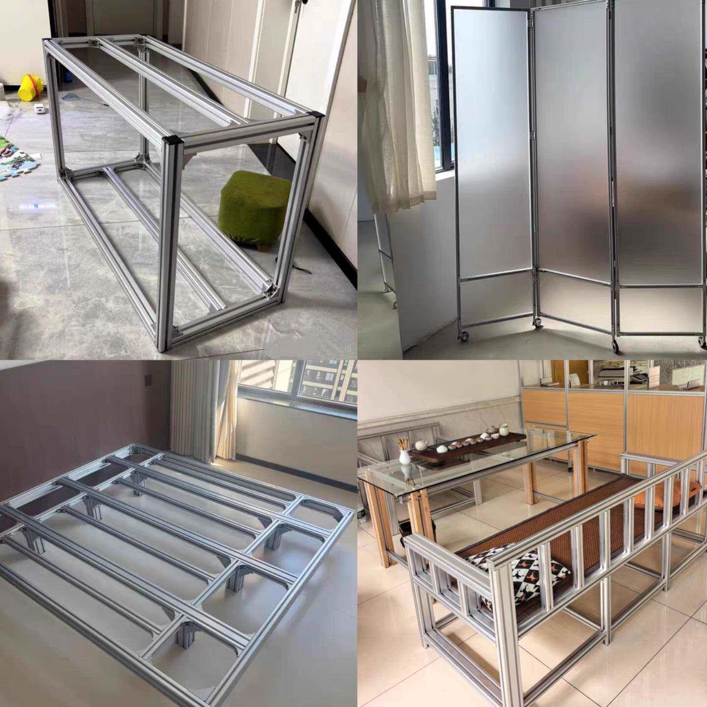 工业铝型材框架工作台框架置物架型材DIY设计悬浮床架鱼缸架