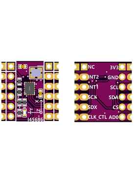 LWKJ六轴传感器ICM45686模块带外部晶振支持SPI/IIC,兼容SlimeVR