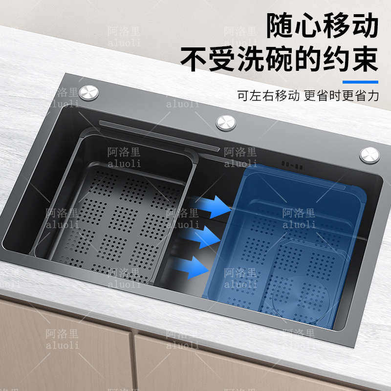 多功能沥水篮洗菜盆加厚不锈钢盆中盆家用压纹可移动小盆洗菜篮,餐饮具,洗菜盆/沥水篮/漏水筛,淘宝优惠券,粉丝福利购,淘宝优惠卷