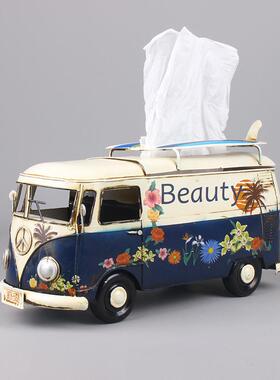 车模巴士纸抽盒 家居软装生日礼品摆件简约咖啡厅酒吧装饰工艺品