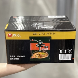 costco农心辛拉面整箱134g*10袋韩式black豚骨拉面方便面泡面