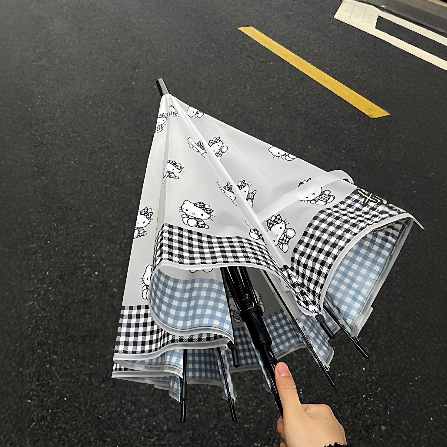 猫咪雨伞晴雨伞春游拍照道具加大加厚加固雨伞女生高颜值长柄伞