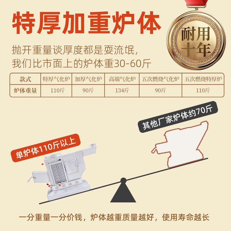 柴火取暖炉子冬天室内烤火炉农村柴火炉家用采暖炉气化炉柴煤两用