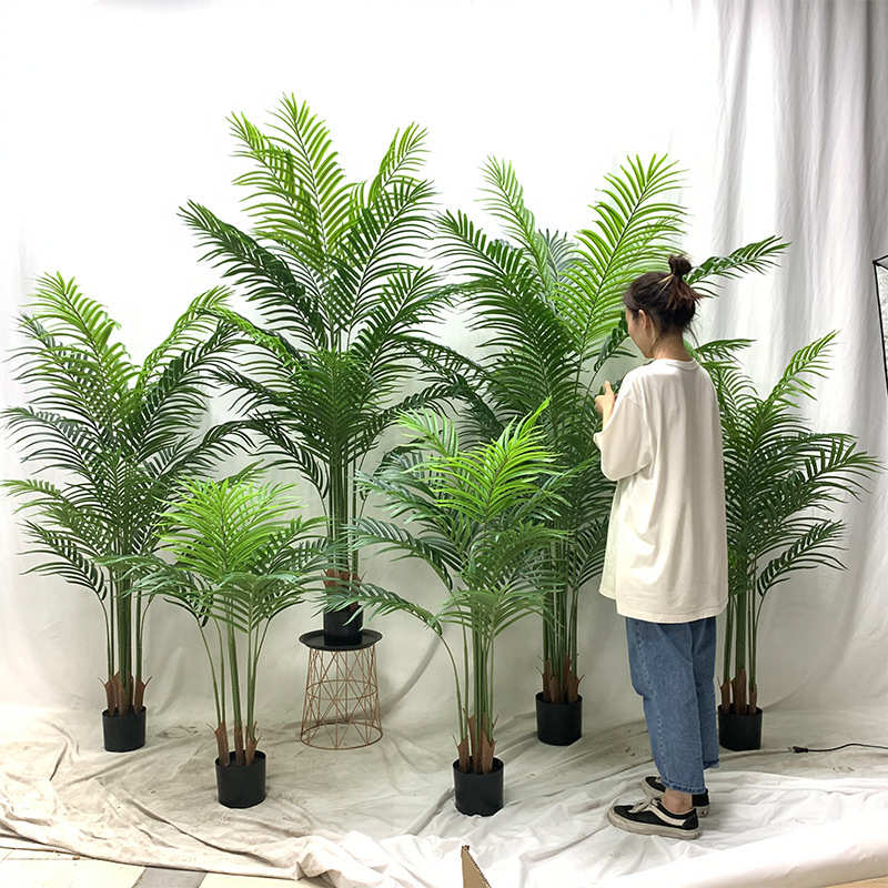 厂家批发仿真绿植贵妃葵 家居装饰仿真蒲葵植物 仿真假树盆栽摆件