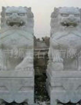 墅石雕麒麟一对大型公司工厂门前庭院别门075口大理花岗石园摆林