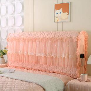 网红新款全包床头套罩公主风软包靠垫皮床头盖巾布通用防尘床包