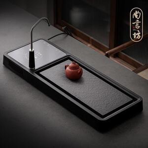 尚言坊小型茶盘一体2025新款茶台桌家用茶具茶海带上水套装彷乌金