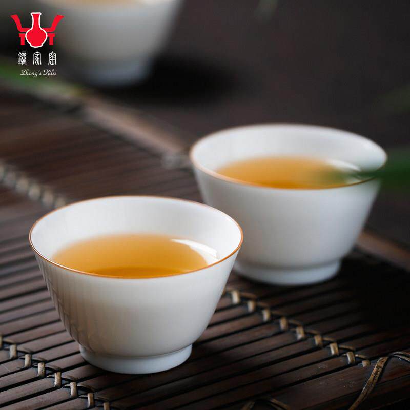 仲家窑景德镇薄身茶杯白瓷单杯陶瓷品茶大师杯茶具个人杯功夫茶杯
