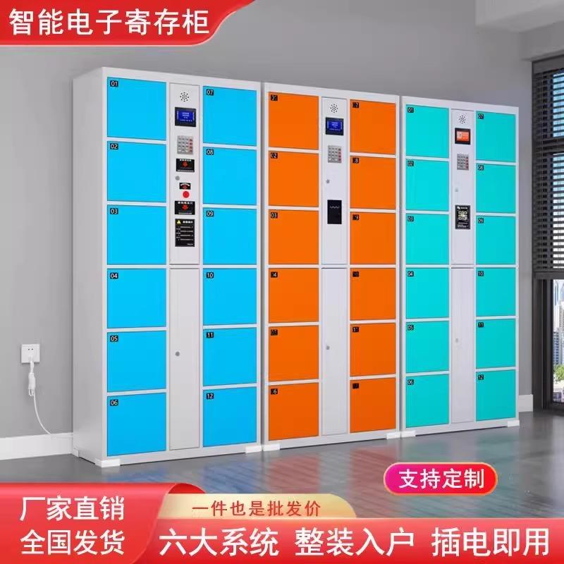 超市电子存包柜学校商场人脸条码智能储物柜指纹扫码寄存柜存放柜