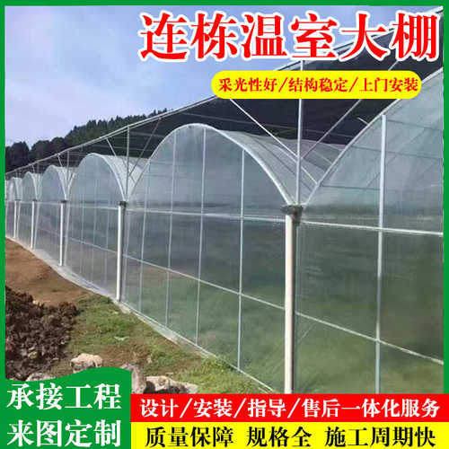 连栋温室大棚厂家智能外遮阳内保温蔬菜大棚骨架薄膜简易连栋大棚
