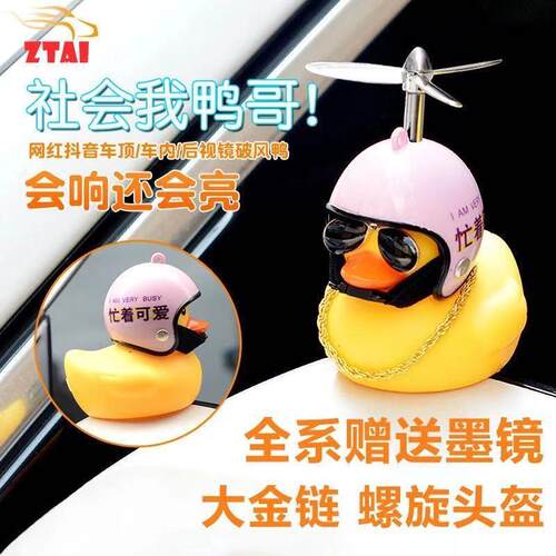 Internet celebrity car wind-breaking duck bicycle, cute litt