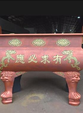 定制大型寺庙香炉碳钢铸铁合制特大号宗祠堂香炉长方形道观插香炉