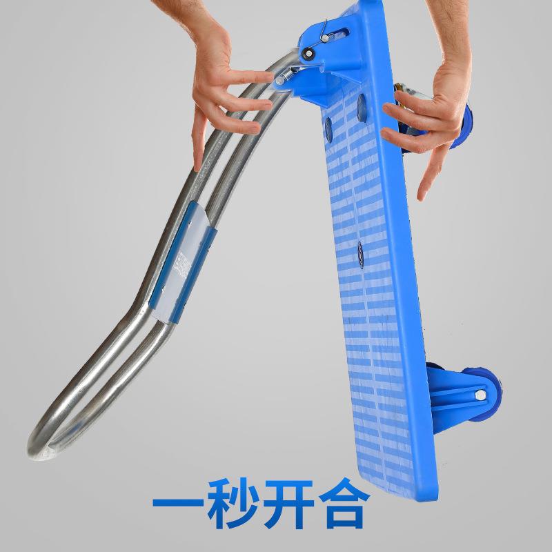 拖车四轮万向可折叠小推车转向轮加厚款平板车拉货摆摊便携手推车