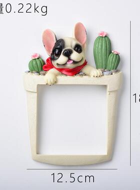 正品创意3立体狗关狗开保贴插座护套家用D儿童卧室树脂灯开关装饰