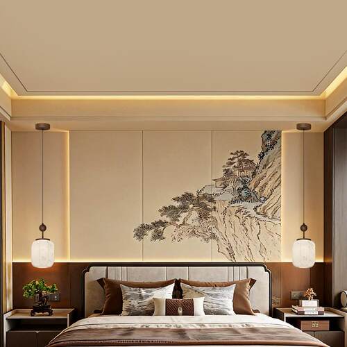 床头吊灯卧室主卧中古奶油风法式美式复古餐厅过道玄关吧台小吊灯