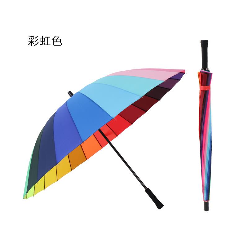 新款4骨超大长柄双雨伞大号人直晴雨两用2商务纯杆色防风复古定制