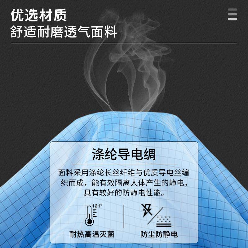 0.25网格连体防尘服蛙装白色女一体防静电电子厂无尘防护工作服男