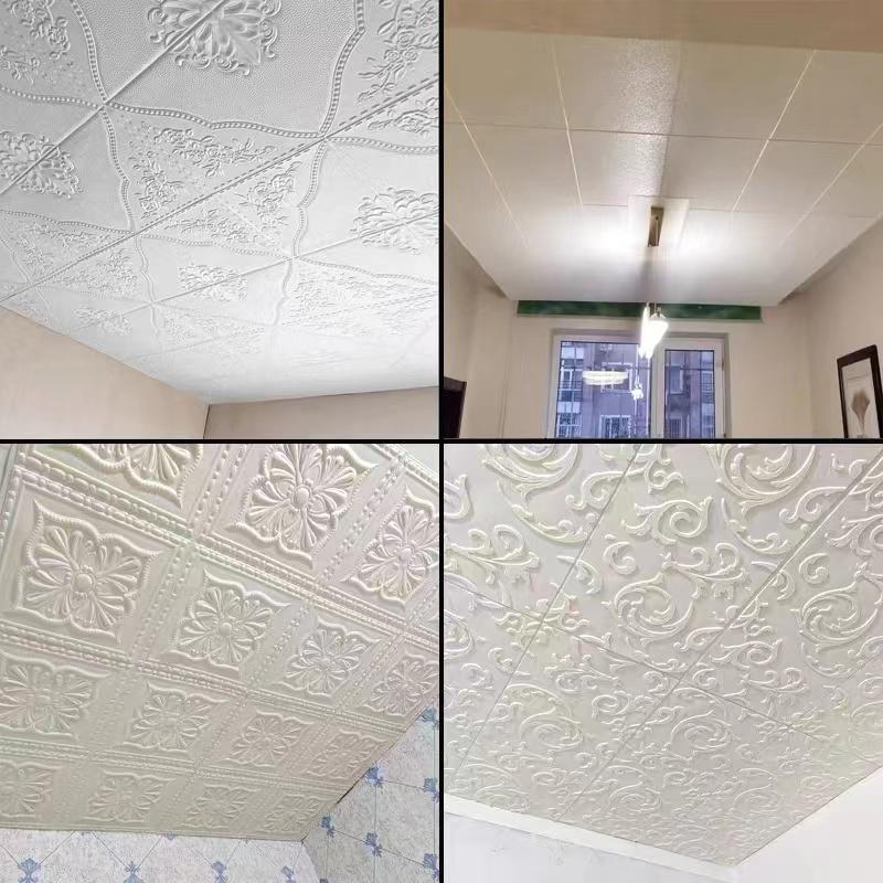 天花板贴纸3d立体墙贴自粘卧室墙顶屋顶面装饰墙纸客厅房顶棚壁纸