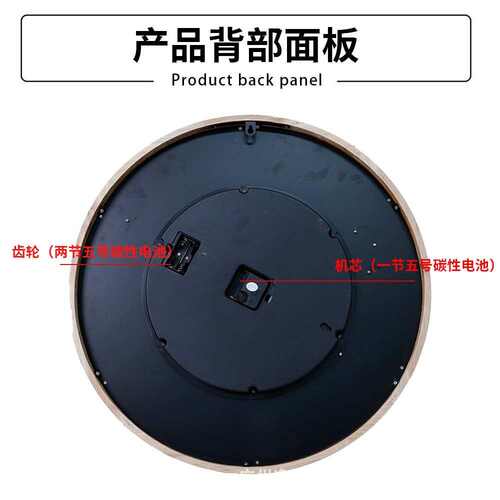 欧式古典齿轮挂钟创意实木复古艺术时钟家用客厅装饰个性钟表批发