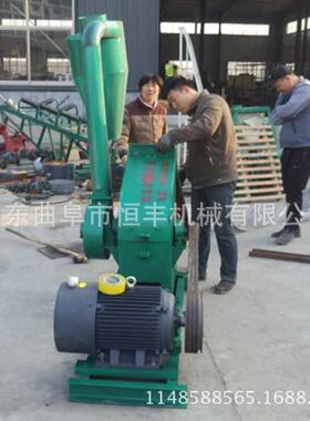 锤式片稻草打糠机双草进料口粉用ICT机大型养殖粉碎机