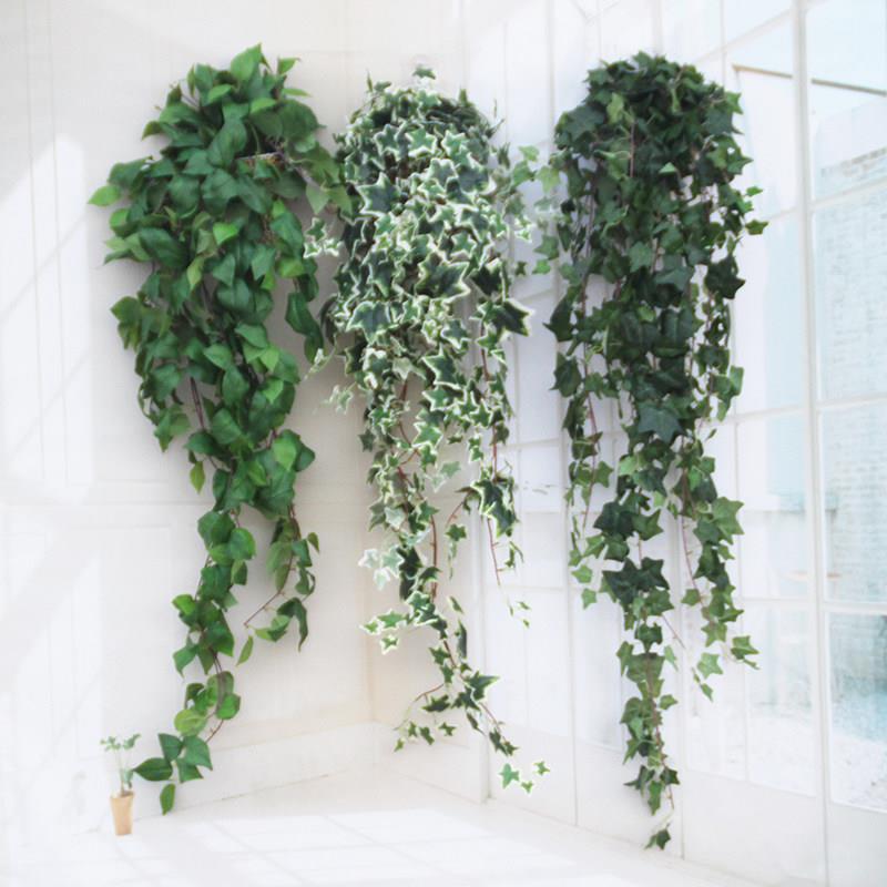 模拟常青藤植物墙，水盆，室内外吊兰挂墙，挂花，藤，装饰绿色植
