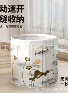 大人便携式可折叠泡澡桶尼龙材质洗澡桶家用儿童游泳池全身坐浴盆