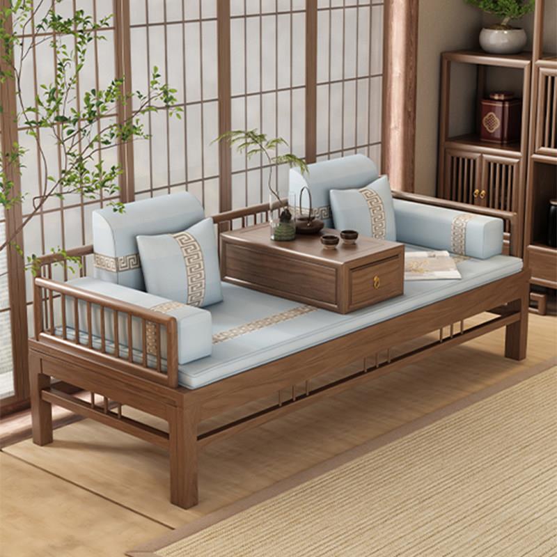 罗汉床新中式沙发实木小户型现代沙发老榆木两用推拉罗汉沙发床榻