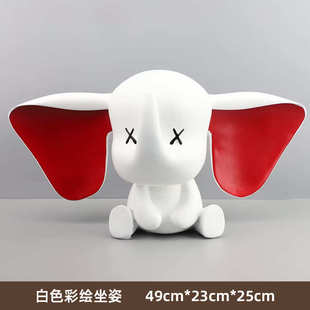 软摆件玄关电视柜简约象入户家居高档酒柜客厅轻奢小飞现代装饰品