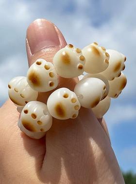 菩提猫爪白玉手链配饰文玩手链