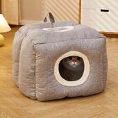 加厚猫窝冬天冬季 通用宠物窝 保暖半封闭猫房子帐篷猫屋安全感四季